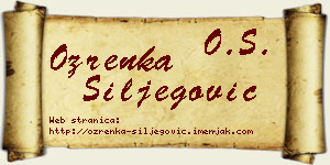 Ozrenka Šiljegović vizit kartica